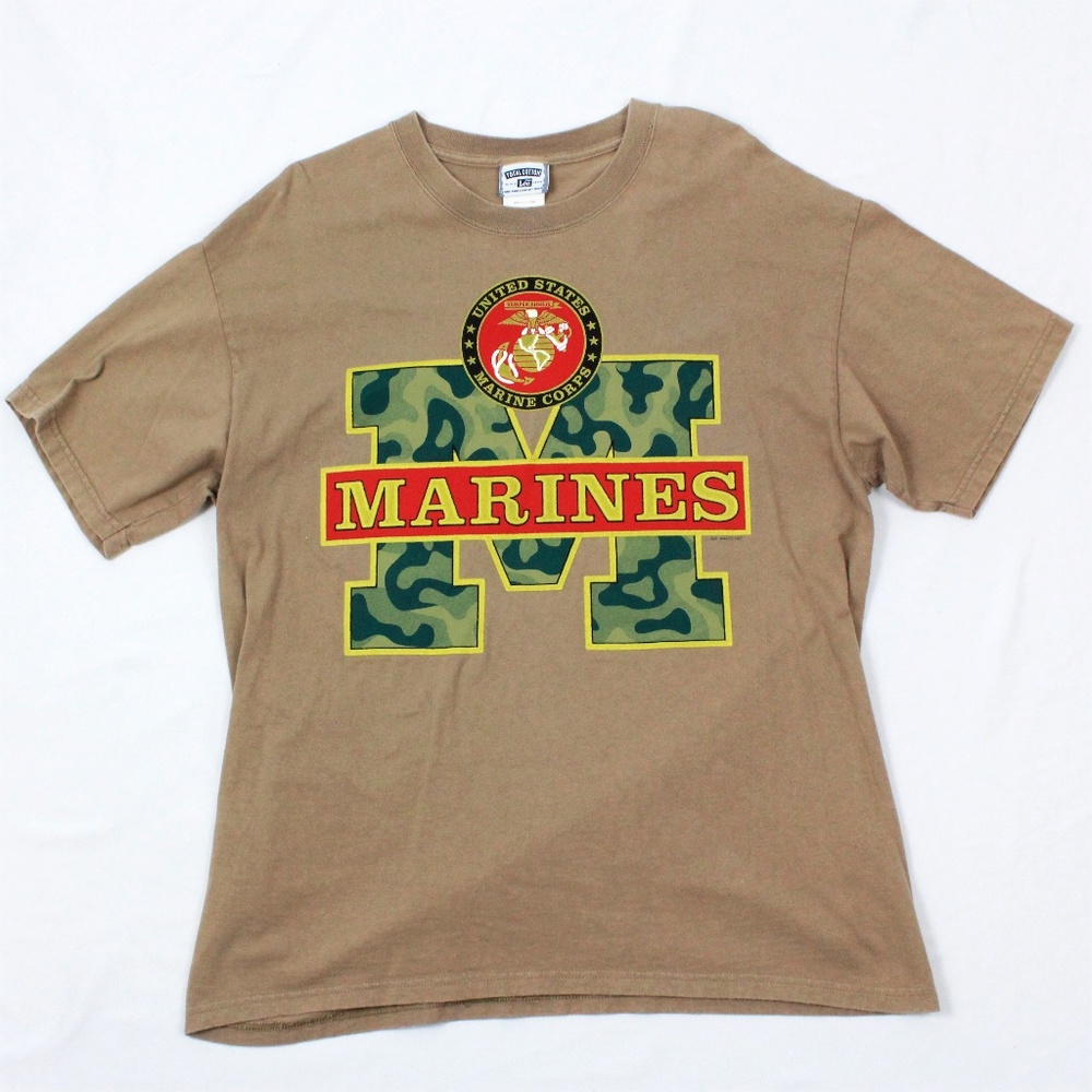 SOLD! - VTG Lee Marine Corps T-shirt Mens Large 3D